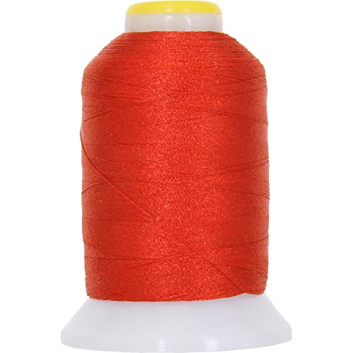 Threadart Mikro-Stickgarn, 60 Gewicht, 1000 m Spulen – 30 Farben erhältlich Tex. Orange von Threadart