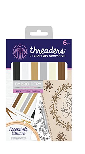 Threaders TH-1131 Stickerei Gestrandet Essentials 100% Ägyptischer Baumwolle 19 x 11 x 0.3 cm, Egyptian Cotton von Threaders