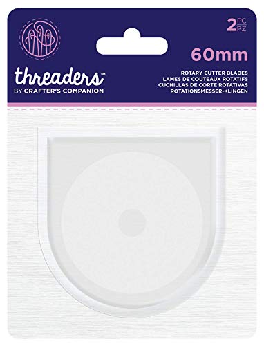 Threaders TH-1605 Universaldrehstoff Mähklingen 60 mm 2 Stück, Silver, 60mm von Threaders