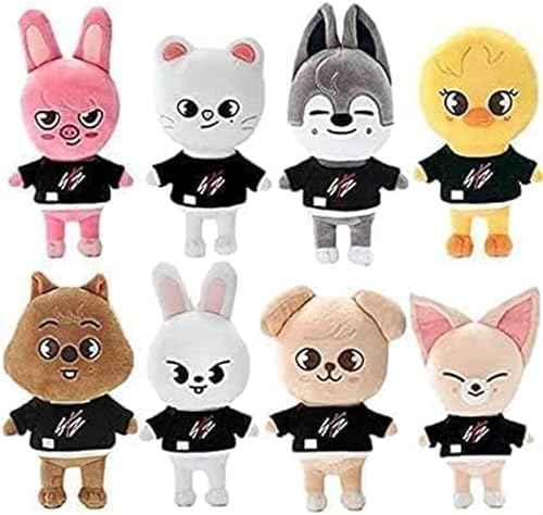 20 cm Stray Kids Puppe aus Plüsch, Skzoo, Cartoon, Plüsch, Neue Kleidung, SKZ, Zeichnung für Fans (8 Stück) von Threegoat