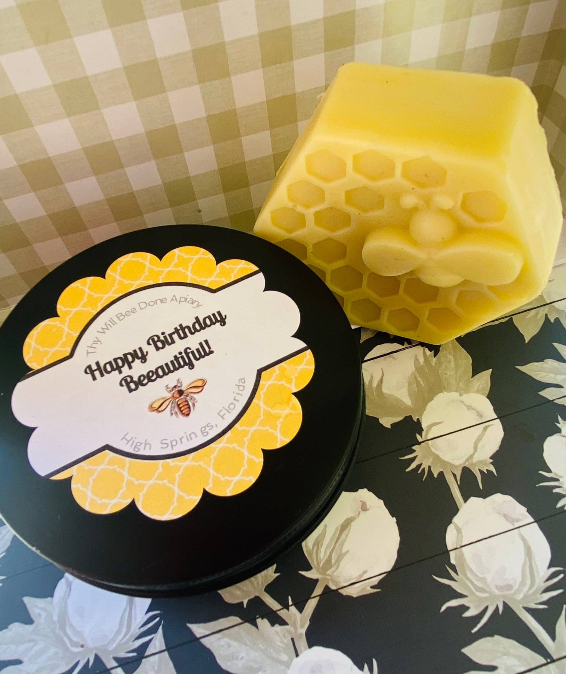 Happy Bee Day Lotion Bar, Geburtstagsgeschenk Für Bienenliebhaber, Geschenk, Imker Geschenk von ThyWillBeeDone