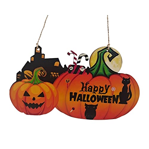 Halloween Dekoartikel Halloween Innendekoration Geschenk Innen Außen Party Garten Anhänger Halloween-Partygeschenk Haus Wand Veranda Vorhang Deko Anhänger Dekoration Dekorationen (A, One Size) von TianWlio