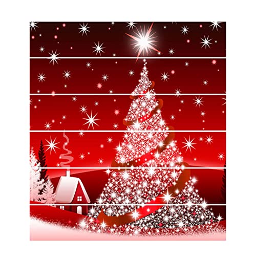 TianWlio Aufkleber Weihnachten Weihnachtsaufkleber Party Kreative Weihnachtstreppenaufkleber Dekorative Aufkleber Wandaufkleber Weihnachten Aufkleber Weihnachtssticker Deko (Red One Size) von TianWlio