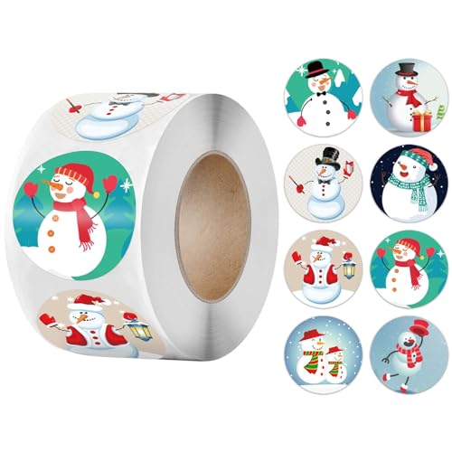 TianWlio Fröhliche Weihnachts Selbstklebend Weihnachtsdeko 500 Stück Aufkleber/Rollenaufkleber Weihnachtsaufkleber Weihnachtsdekoration Geschenk Aufkleber Sticker Geschenkaufkleber (B One Size) von TianWlio