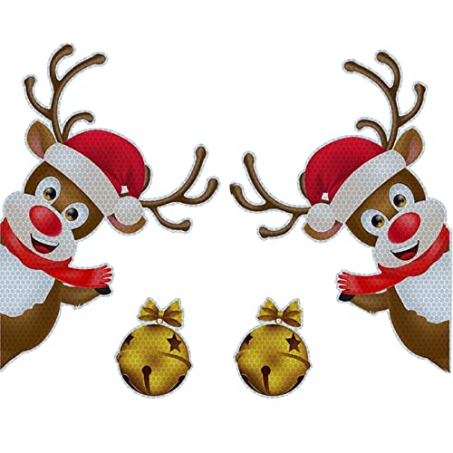 TianWlio Sticker Weihnachten Glitzer Aufkleber Geschenk Weihnachtlicher weicher magnetischer Aufkleber Weihnachtsglühbirne magnetischer Autoaufkleber Weicher Weihnachten Deko DIY (J One Size) von TianWlio