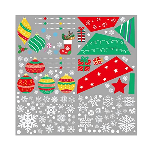 TianWlio Weihnachtsaufkleber Stickers Weihnachtsdekoration Schnee Schlitten Weihnachten Mann Fensterglas Wand elektrostatischer Aufkleber Fensteraufkleber Aufkleber (Multicolor One Size) von TianWlio