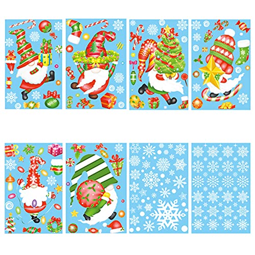 TianWlio Weihnachtsaufkleber Stickers Weihnachtsdekoration Weihnachten Weihnachtsmann Geschenke Schaufensteraufkleber Schlafzimmertür Tapete festliche Aufkleber (Multicolor One Size) von TianWlio