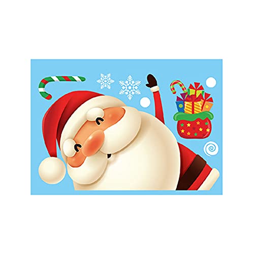 TianWlio Weihnachtsdeko für DIY Basteln Weihnachtskarten Einkaufszentrum Wandaufkleber Frohe Weihnachten Tapete Cartoon Weihnachtsmann Schneemann Weihnachten Stickers für Dekoration DIY (D One Size) von TianWlio