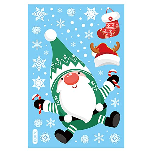 TianWlio Weihnachtssticker Glitzer Weihnachtsaufkleber Weihnachtsmann Einkaufszentrum DIY Weihnachtsdekoration keine selbstklebenden Aufkleber elektrostatische Weihnachtssticker (I One Size) von TianWlio