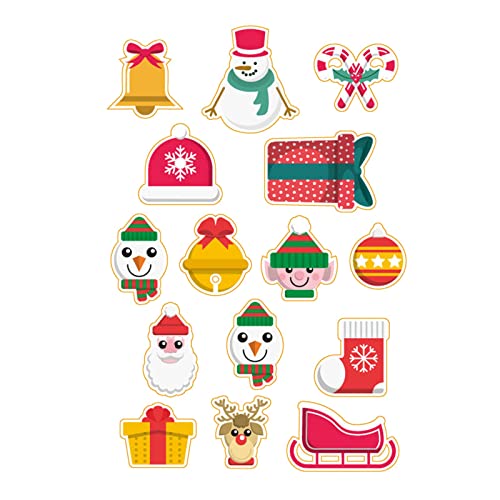 TianWlio Weihnachtssticker Selbstklebend Weihnachten DIY Niedliche Aufkleber Geschenkverpackungsaufkleber Weihnachtsaufkleber Sankt Geschenk Glockenaufkleber Weihnachtsdeko Sticker (A A) von TianWlio