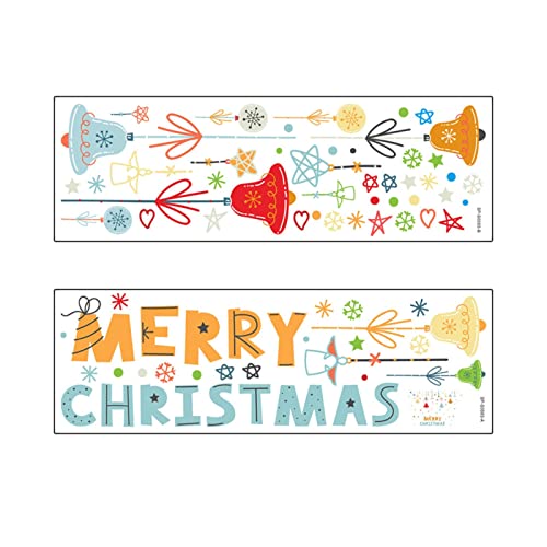 TianWlio Weihnachtssticker Selbstklebend Weihnachten DIY Weihnachtsfensterdekorationsaufkleber Weihnachtsaufkleber für Glasfenster Weihnachtsdeko Sticker Geschenkaufkleber DIY (Sky Blue One Size) von TianWlio