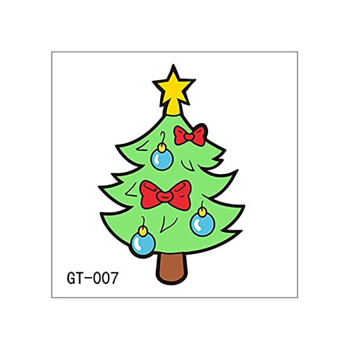 TianWlio Weihnachtssticker Selbstklebend Weihnachten DIY Weihnachtsgesicht Grenzüberschreitender Aufkleber Schneeflocke leuchtendes Kinder leuchtender Aufkleber Weihnachtsdeko Sticker (A One Size) von TianWlio