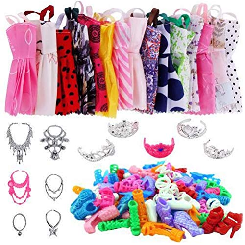 Tianbi Puppe Kleidung Set Puppe Kleidung Schmuck Schuhe Sicherheit Lustige Mode Puppe Kleidung Zubehör -Puppe Party-Outfits von Tianbi