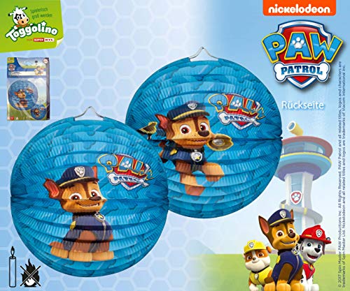 TIB Heyne 13184 - Rundlaterne, Paw Patrol, Ø25cm, schwer entflammbar, Hundemotiv, St. Martin, Laternenumzug von tib