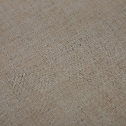 Wachstuch Tischdecke oval abwaschbar Leinenoptik grob Struktur Gartentischdecke fleckenabweisend (Beige, 140x180 cm) von TiborTex