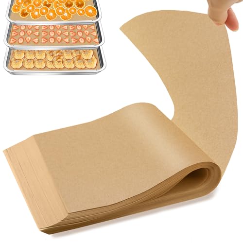 Gefriertrockner-Tabletts für die richtige Ernte, antihaftbeschichtete Backmatten, einmaliges Pergamentpapier, kompatibel mit Harvest Right Gefriertrockner-Ablagen, groß, 50,5 x 21,3 cm, 200 Stück von TiciKim