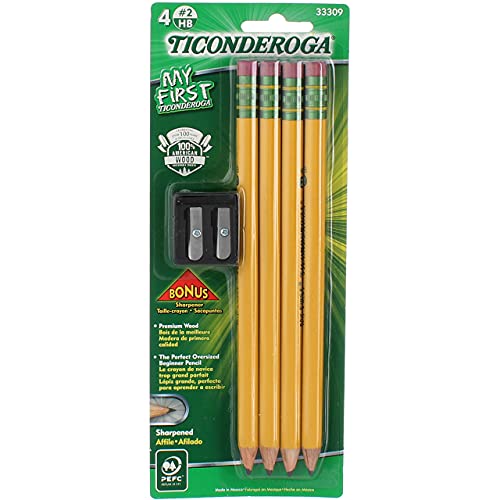 Dixon Ticonderoga 33309 4 Count Large Size Pencil Kit With Sharpener by Ticonderoga von Ticonderoga