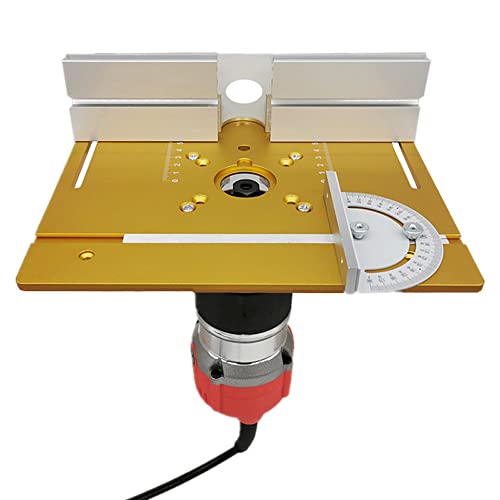 Tidyard Holzbearbeitungsbänken,Set mit 3 Frästisch-Einlegeplatten frästisch für oberfräse,Aluminiumlegierung, Holzfräsen, Flip-Board, Schneidemaschine, Gravur-Hilfswerkzeug von Tidyard