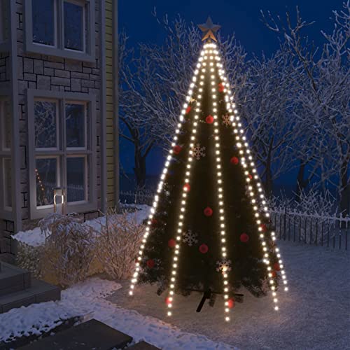 Tidyard Weihnachtsbaum Lichternet, Weihnachtsbaumbeleuchtung, Weihnachtskegelbaum Lichterbaum Innen Außen Weihnachtsdeko Beleuchtung Lichterkette mit 400 LEDs Kaltweiß 400 cm von Tidyard