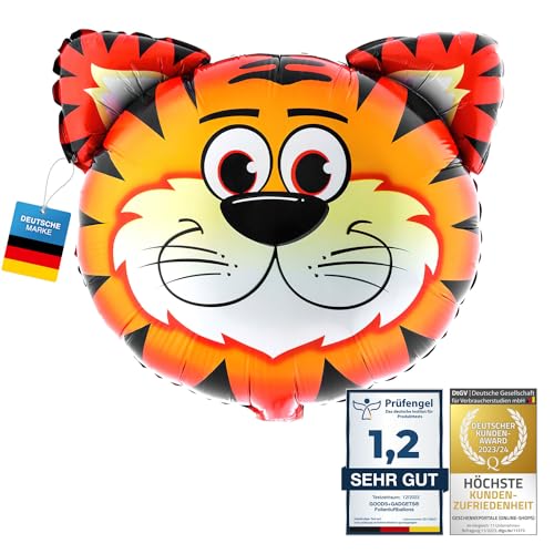 Luftballon Tiger Heliumballon Tiermotiv Tiere Folienballon für Kindergeburstag Deko von Tierkopf