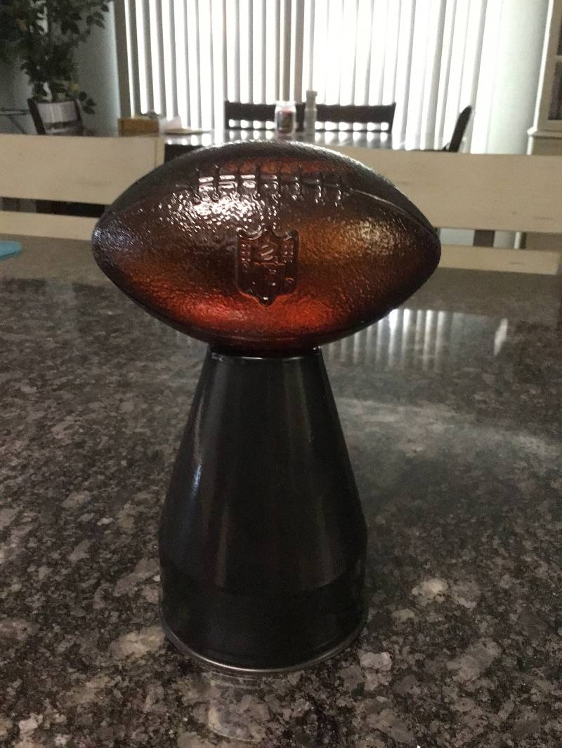 Altes Gewürz 1986 Super Bowl Fußball Dekanter Nach Der Rasur, Vintage Altes Rasierwasser von Tiffinysjewelry