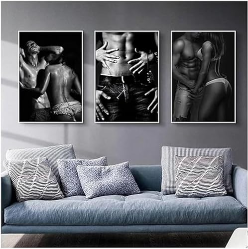 3 Stück Diamant Painting Bilder Sexy Männer Frauen Diamond Painting Erwachsene Groß 5D Diamond Art Painting Kinder Basteln Voll Set Diamond Painting mit Zubehör für Room Decor Wohnwand 25x40cm F-8444 von Tifnuer