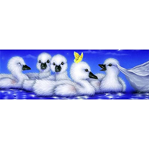 Diamond Painting Ente, 5D Diamant Painting Bilder Erwachsene Diamant Malerei, Diamond Painting Kinder Geschenk, Full Diamond Art Kreuzstich Stickerei Set, Aesthetic Room Decor, 40x80cm von Tifnuer