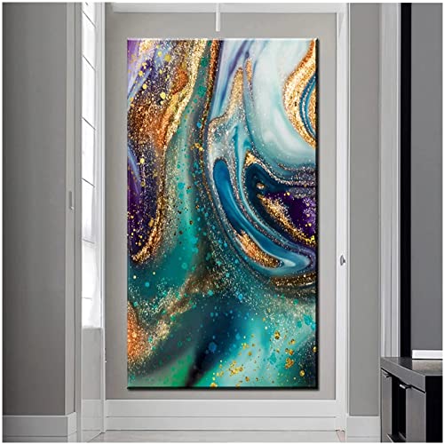 Diamond Painting Grüner goldener Sand, 5D Diamant Painting Bilder Erwachsene Diamant Malerei, Diamond Painting Kinder Geschenk, Full Diamond Art Kreuzstich Stickerei Set, Room Decor, 50x100cm von Tifnuer