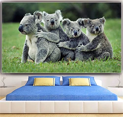 Diamond Painting Set Koala Bär Tier 5D Diamond Painting Diamant Painting Bilder Malen Nach Zahlen Erwachsene/Kinder DIY Set Bilder Square Diamanten Room Dekoration und Geschenk 40x120cm Z-10467 von Tifnuer