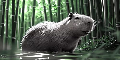 Malen Nach Zahlen Erwachsene Groß Bambus-Capybara Malen Nach Zahlen Eigenes Bild, Malen Nach Zahlen Kinder Ölgemälde Set, mit 3 Pinsel und Acrylfarben Leinwand Basteln Mädchen Geschenk 40x80cm T-496 von Tifnuer