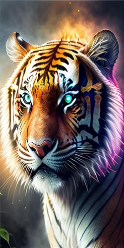 Malen Nach Zahlen Erwachsene Groß Tiere Tiger Malen Nach Zahlen Eigenes Bild, DIY Malen Nach Zahlen Kinder Ölgemälde Set, mit 3 Pinsel und Acrylfarben Leinwand Basteln Mädchen Geschenk 90x180cm T-578 von Tifnuer