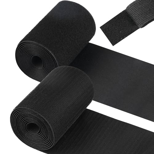 Klettband zum Nähen, 10mm * 2 Meter, Nylon Breit Klettverschluss zum Nähen, Flauschband und Hakenband，Nicht Klebend Klettstreifen für Textilien, Stoff, Fliegengitter von Tikplus