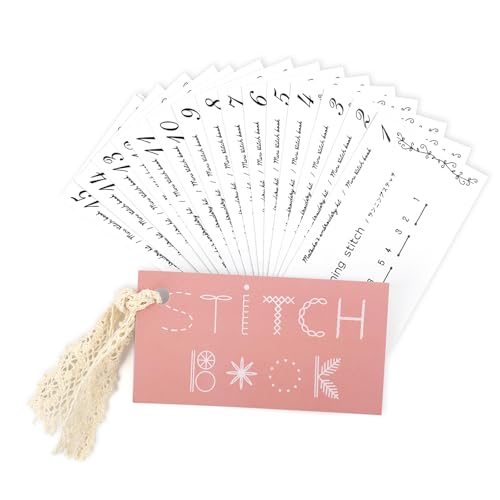 Mini-Nähbuch, 15 Seiten kreatives Stickstichbuch, DIY-Nähbücher für Anfänger, Stick- und Nähbegeisterte von Tikplus