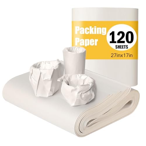 Packpapier, 120 Blatt, 70×38cm, Zeitungspapier Packpapier Umzugspapier für Geschirr 60 g/m², Seidenpapier Verpackungsmaterial für Umzug, Bastelarbeiten, Einpackpapier Umzug, Verpackungspapier von Tikxlafe