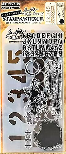 Stamper's Anonymous Tim Holtz Zahlen, Alphabet, Texturen, gemischte Medien, Stempel und Schablonen-Set THMM122 Stamper's Anonymous Tim Holtz Zahlen, Alphabet, Texturen, gemischte Medien, Stempel und Schablonen-Set THMM122 von Tim Holtz Collection