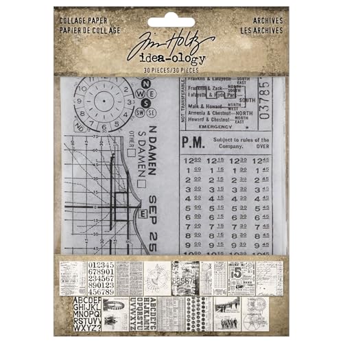 Collage Paper Archives Tim Holtz Idealogie, 30 Stück Collage Paper Archives Tim Holtz Idealogie, 30 Stück von Tim Holtz Idea-ology