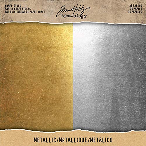 Tim Holtz Idea-Ology Kraftstock Metallic TH IdeaologyKraftStockMetallic, 20,3 x 20,3 cm, mehrfarbig von Tim Holtz Idea-ology