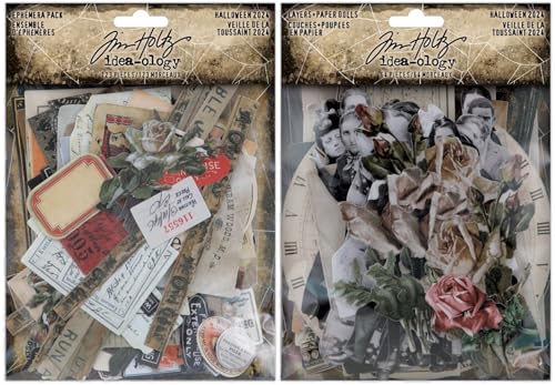 Tim Holtz Idea-ology Ephemera, Layers + Paper Dolls Halloween 2024-2 Artikelpaket von Tim Holtz Idea-ology