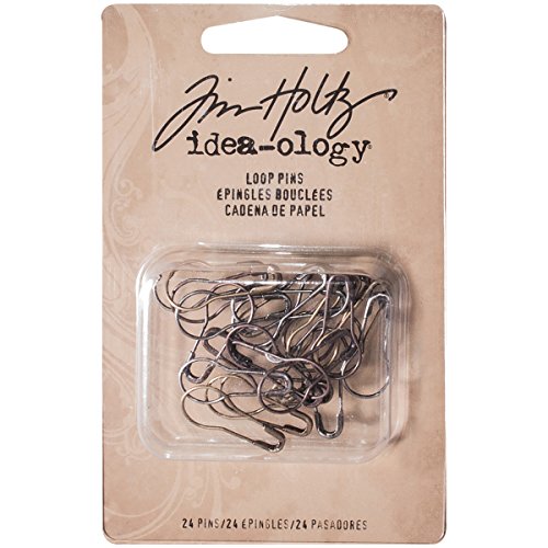 Tim Holtz Idea-ology Schlaufennadeln, 24 Stück, Nickel-, Messing- und Kupfer-Finish, TH93200 von Tim Holtz Idea-ology