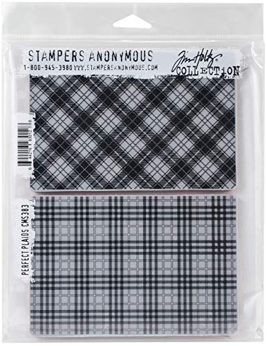 Tim Holtz - Stampers Anon CMS383 Stempel-Set mit Haftstreifen und PFCT Plaid, Perfekt kariert von Stampers Anonymous