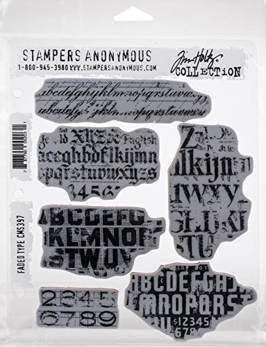 Stampers Anonymous CMS397 FADED Tim holtz cling stamp Haftstempel-Set, verblasster Typ, Gummi, Einheitsgröße von Stampers Anonymous