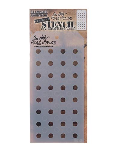 Tim Holtz - Stampers Anon THS109 Layered Stencil Shftr Dots, Schaltpunkte, M von Stampers Anonymous