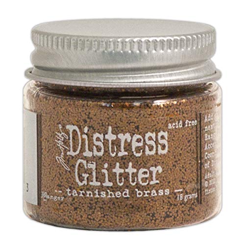 Distress Not angelaufenem Messing, Glitter Braun von Tim Holtz