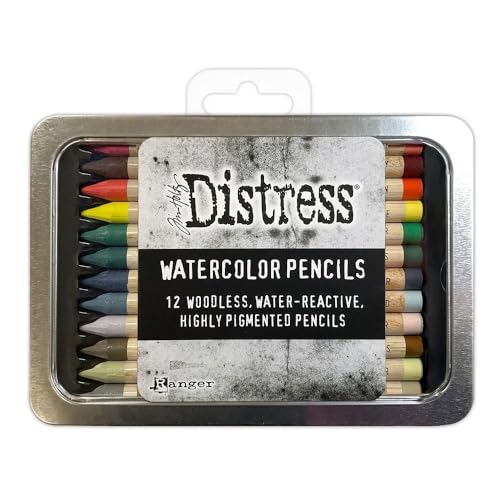 Tim Holtz Distress Watercolor Pencil 12/Pkg-Set 4 von Tim Holtz