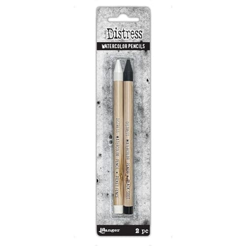 Tim Holtz Distress Watercolor Pencil 2/Pkg-Picket Fence & Black Soot von Tim Holtz