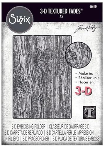 Tim Holtz Sizzix Prägeschablone aus Holz, 3D-Textur, A5 Tim Holtz Sizzix Prägeschablone aus Holz, 3D-Textur, A5 von Tim Holtz