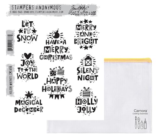 Tim Holtz Stampers Anonymous Holiday Whatnots Cling Stamp CMS496, Carnora Netz-Aufbewahrungstasche, veröffentlicht Oktober 2024 von Tim Holtz