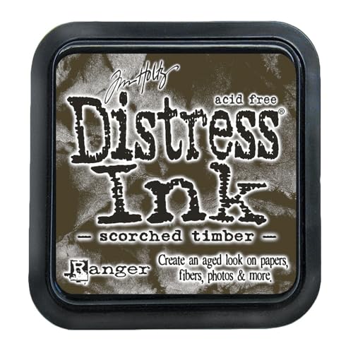 Tim Holtz TIM83443 Ranger Distress Stempelkissen, verbranntes, Gebranntes Holz, 3 x 3 inch von Tim Holtz