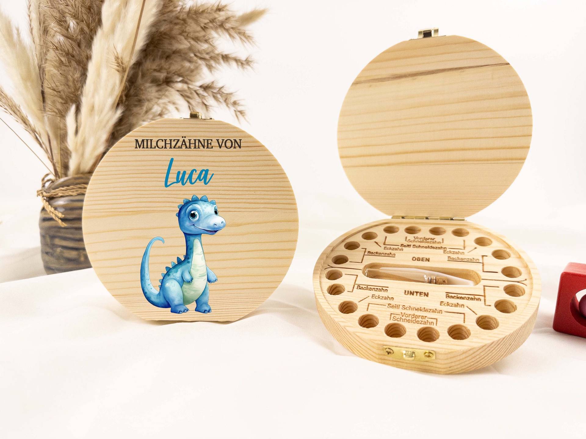 Personalisierte Dino Zahndose, Zahndose Baby, Milchzähne Kinder, Milchzahnbox, Aus Holz, Baby Aufbewahrung von TimberTalesCreations