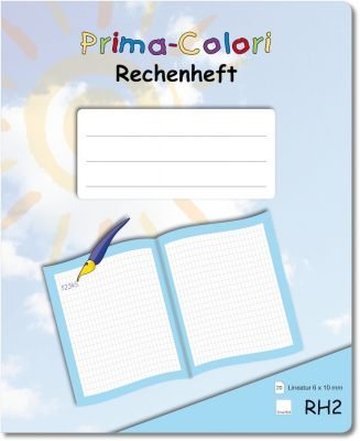 Prima-Colori Rechenheft - RH2 - Lineatur 6 x 10 mm - TimeTEX - FormaTex-Format A5+ - Schreiblern-Heft - 92322 von TimeTEX